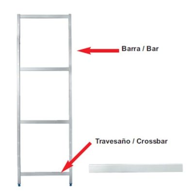 Barra Soporte Lateral Estanterías Modulares de Lacor