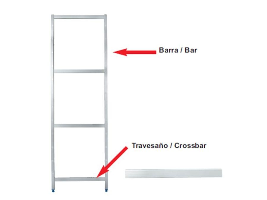 Barra Soporte Lateral Estanterías Modulares de Lacor