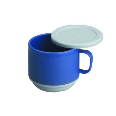 Taza doble pared policarbonato con tapa de Lacor