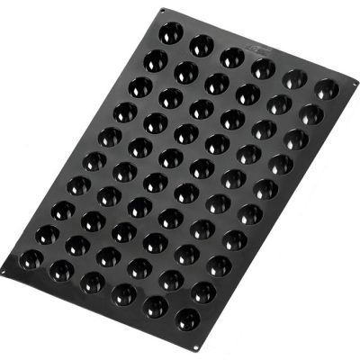 Molde silicona BLACK semiesférico 60 cavidades de Lacor