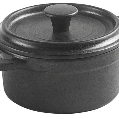 Mini cocotte melamina con tapa BLACK de Lacor