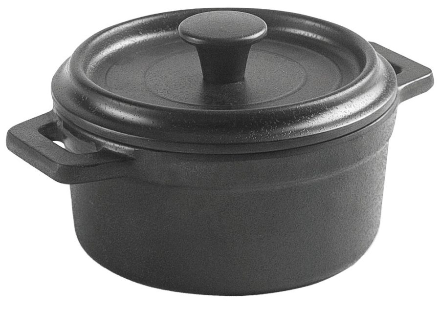 Mini cocotte melamina con tapa BLACK de Lacor