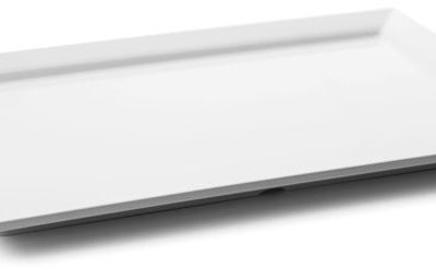 Bandeja rectangular White melamina serie Classic de Lacor