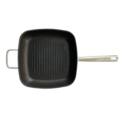 Sartén grill PREMIUM COAT acero inoxidable 28 cms de Boj